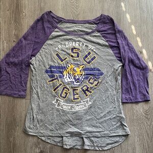 LSU | Purple and Gray Tee | S